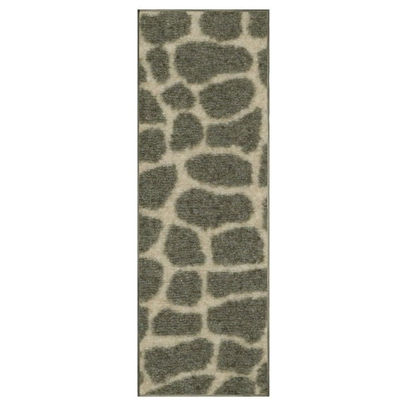 Furnishmyplace Crocodile Lounge Around Area Rug for Living Room, Dining Room, Kids 5' x 13' - Natural/Criss Cross
