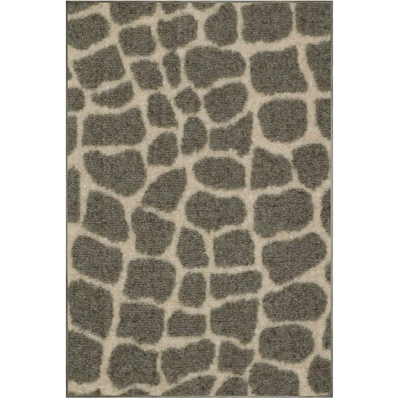 Furnishmyplace Crocodile Lounge Around Area Rug for Living Room, Dining Room, Kids 5' x 8' - Natural/Criss Cross