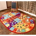 thumbnail image 1 of Furnishmyplace Furnish My Place 740 ABC With Numbers ABC for Kids Area Rug 4'4"x6'9" Oval, 1 of 5
