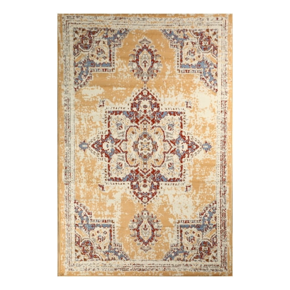Furnishmyplace Furnish My Place Bohemian Rug - Ivory, Indoor Rustic Area Rug 3'6"x5'6"