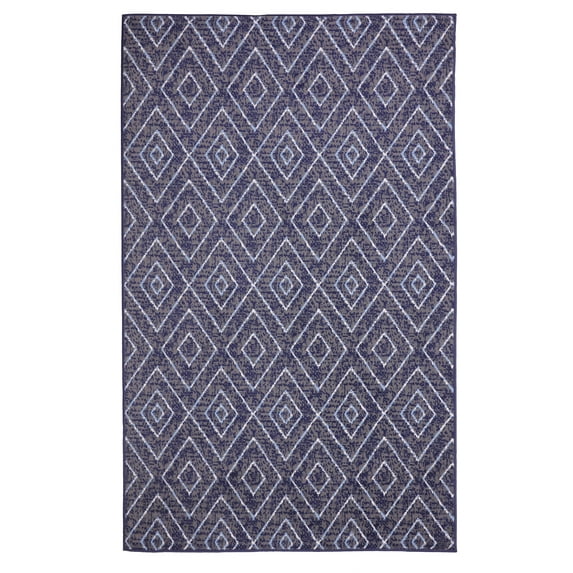 Furnishmyplace Furnish My Place Diamond Pattern Area Rug - Dark Grey, Geometric Rug 3'6"x5'6"