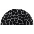thumbnail image 1 of Furnishmyplace Giraffe Black Grey Area Rug for Living Room, Dining Room, Kids 22" x 44" Half Round - Natural/Criss Cross, 1 of 5