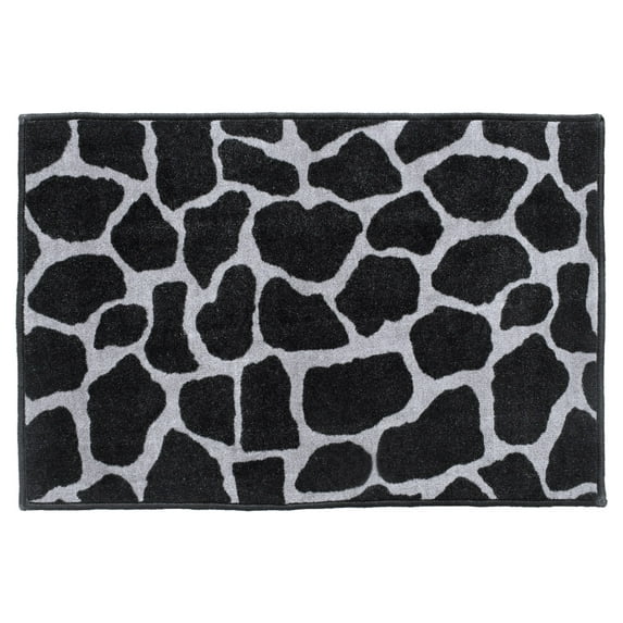 Furnishmyplace Giraffe Black Grey Area Rug for Living Room, Dining Room, Kids 7' x 20' - Natural/Criss Cross