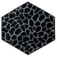 thumbnail image 1 of Furnishmyplace Giraffe Black Grey Area Rug for Living Room, Dining Room, Kids 9' Hexagon - Natural/Criss Cross, 1 of 5