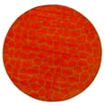 thumbnail image 1 of Furnishmyplace Giraffe Dark Orange Area Rug for Living Room, Dining Room, Kids 3' Round, 1 of 5