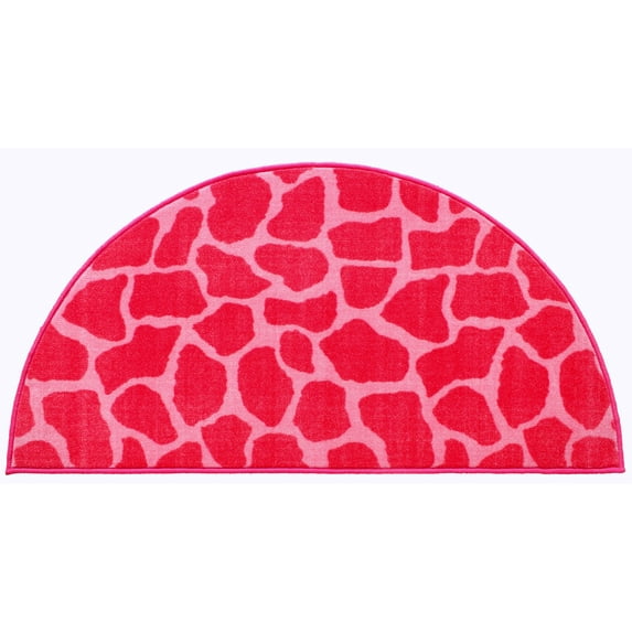 Furnishmyplace Giraffe Girly Giraffe Area Rug for Living Room, Dining Room, Kids 72" x 144" Half Round