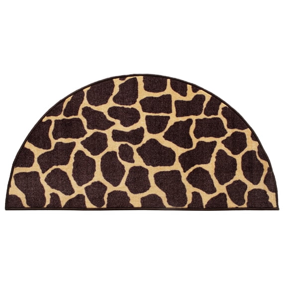 Furnishmyplace Giraffe Tall Order Area Rug for Living Room, Dining Room, Kids 66" x 132" Half Round
