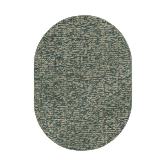 Furnishmyplace Modern Indoor/Outdoor Commercial Rug - Blue, Elemental Area Rugs 12' x 20' Oval