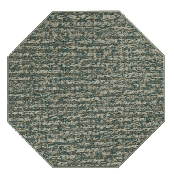 Furnishmyplace Modern Indoor/Outdoor Commercial Rug - Blue, Elemental Area Rugs 6' Octagon