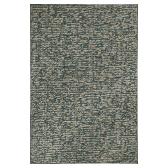Furnishmyplace Modern Indoor/Outdoor Commercial Rug - Blue, Elemental Area Rugs 7' x 10'