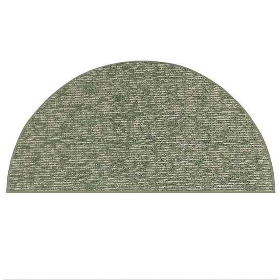 Furnishmyplace Modern Indoor/Outdoor Commercial Rug - Green, Elemental Area Rugs 22" x 44" Half Round