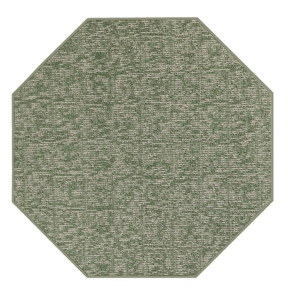Furnishmyplace Modern Indoor/Outdoor Commercial Rug - Green, Elemental Area Rugs 3' Octagon