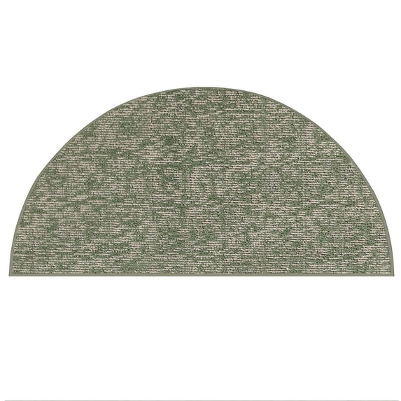 Furnishmyplace Modern Indoor/Outdoor Commercial Rug - Green, Elemental Area Rugs 36" x 72" Half Round