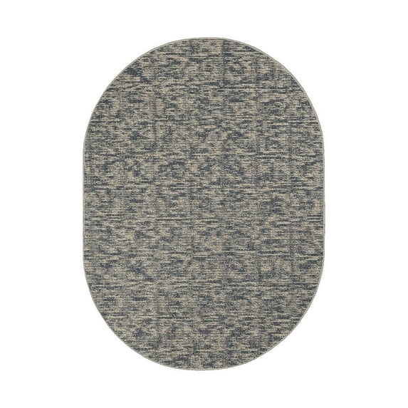Furnishmyplace Modern Indoor/Outdoor Commercial Rug - Navy, Elemental Area Rugs 12' x 18' Oval