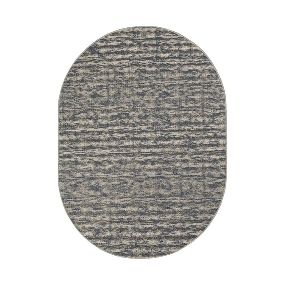 Furnishmyplace Modern Indoor/Outdoor Commercial Rug - Navy, Elemental Area Rugs 12' x 20' Oval