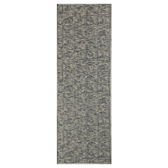 Furnishmyplace Modern Indoor/Outdoor Commercial Rug - Navy, Elemental Area Rugs 2' x 10'