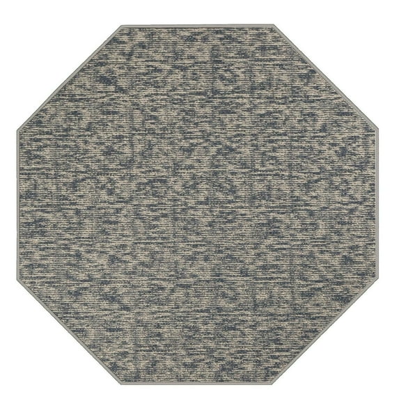 Furnishmyplace Modern Indoor/Outdoor Commercial Rug - Navy, Elemental Area Rugs 3' Octagon