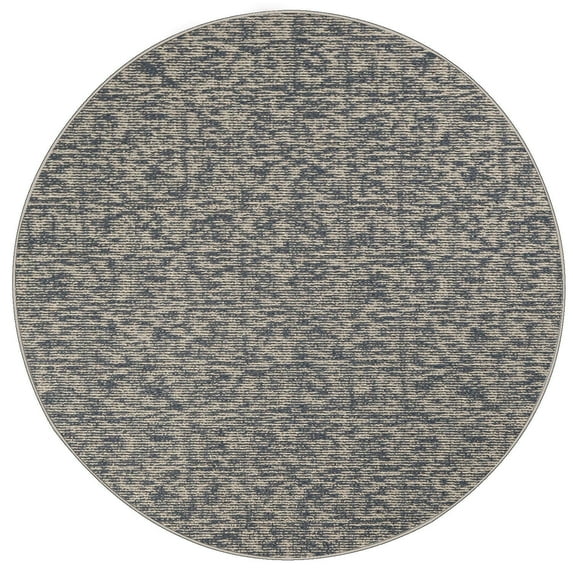 Furnishmyplace Modern Indoor/Outdoor Commercial Rug - Navy, Elemental Area Rugs 7' Round