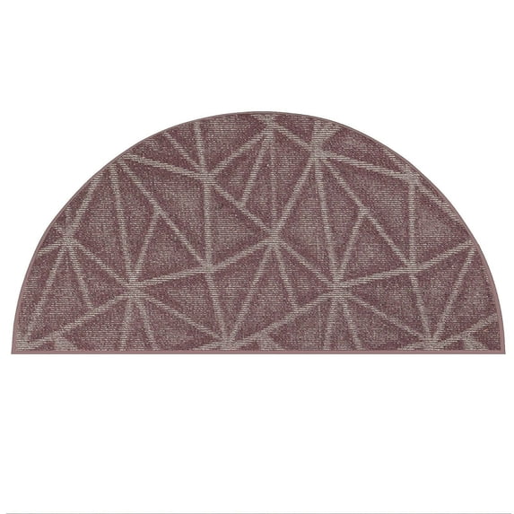 Furnishmyplace Modern Indoor/Outdoor Commercial Rug - Purple, Refine Area Rugs 24" x 48" Half Round