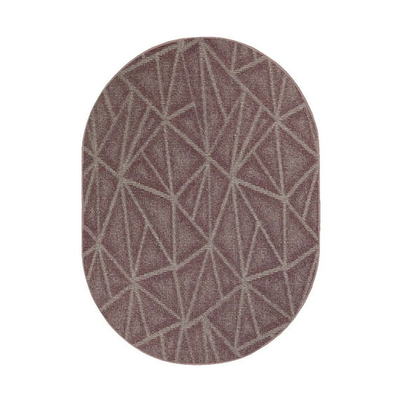 Furnishmyplace Modern Indoor/Outdoor Commercial Rug - Purple, Refine Area Rugs 3' x 5' Oval