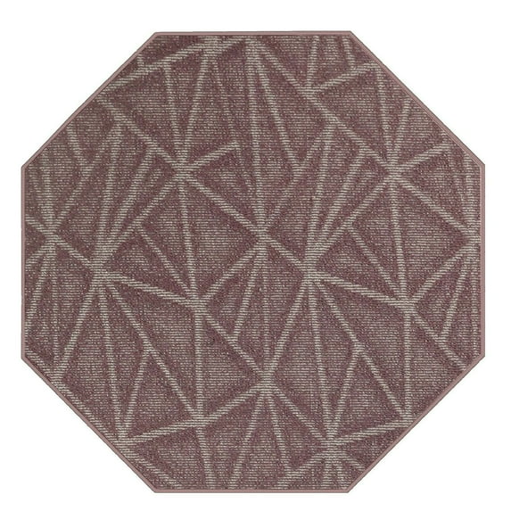 Furnishmyplace Modern Indoor/Outdoor Commercial Rug - Purple, Refine Area Rugs 6' Octagon