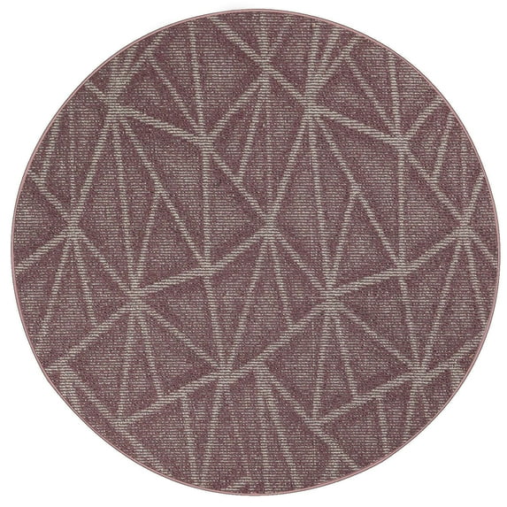 Furnishmyplace Modern Indoor/Outdoor Commercial Rug - Purple, Refine Area Rugs 8' Round