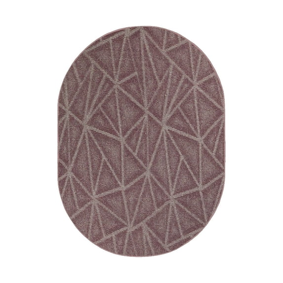 Furnishmyplace Modern Indoor/Outdoor Commercial Rug - Purple, Refine Area Rugs 8' x 10' Oval