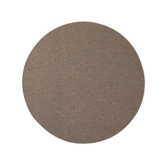 Furnishmyplace Modern Indoor/Outdoor Commercial Solid Brown Color, Area Rugs 3' Round