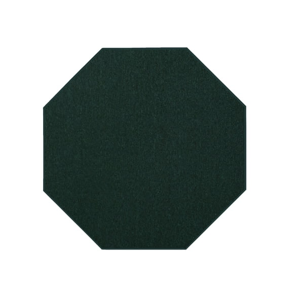 Furnishmyplace Modern Indoor/Outdoor Commercial Solid Dark Green Color, Area Rugs 2' Octagon