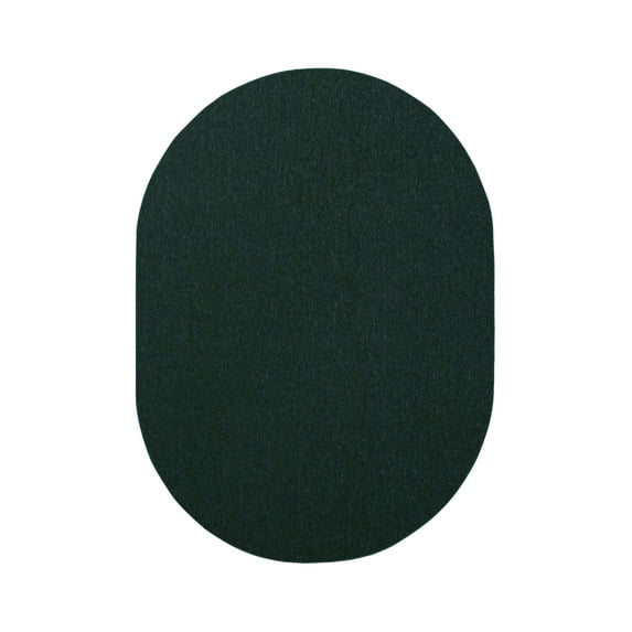 Furnishmyplace Modern Indoor/Outdoor Commercial Solid Dark Green Color, Area Rugs 5' x 7' Oval