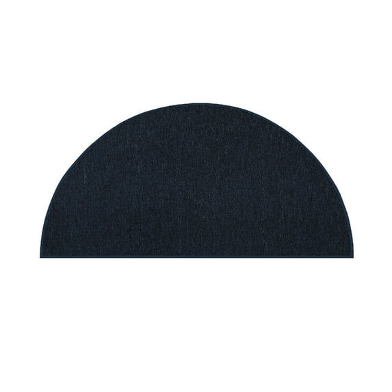 Furnishmyplace Modern Indoor/Outdoor Commercial Solid Navy Color, Area Rugs 24" x 48" Half Round