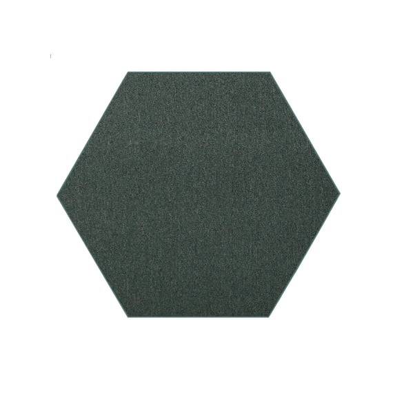Furnishmyplace Modern Indoor/Outdoor Commercial Solid Teal Color, Area Rugs 3' Hexagon