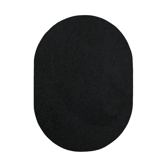 Furnish My Place DC Custom Rug - 4 ft. x 6 ft. Oval, Black, Indoor Rug for Bedrooms, Hallways, Living Rooms