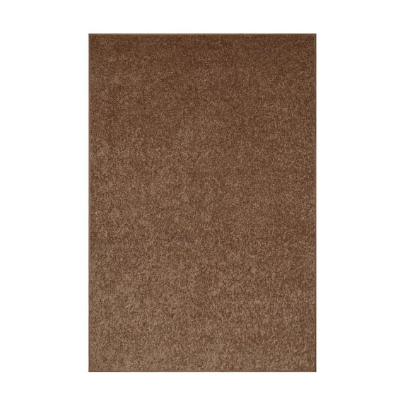 Furnishmyplace Modern Plush Solid Color Rug - Pet Friendly, Made in USA, Brown Area Rugs 7' x 10'