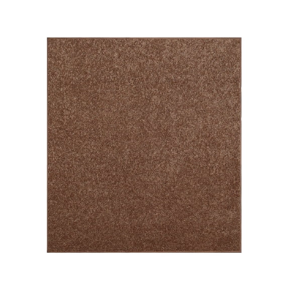 Furnishmyplace Modern Plush Solid Color Rug - Pet Friendly, Made in USA, Brown Area Rugs 9' x 9'