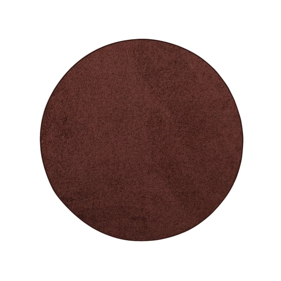 Furnishmyplace Modern Plush Solid Color Rug - Pet Friendly, Made in USA, Chocolate Area Rugs 12' Round