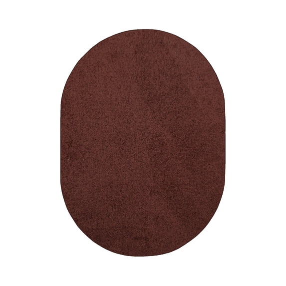 Furnishmyplace Modern Plush Solid Color Rug - Pet Friendly, Made in USA, Chocolate Area Rugs 12' x 20' Oval