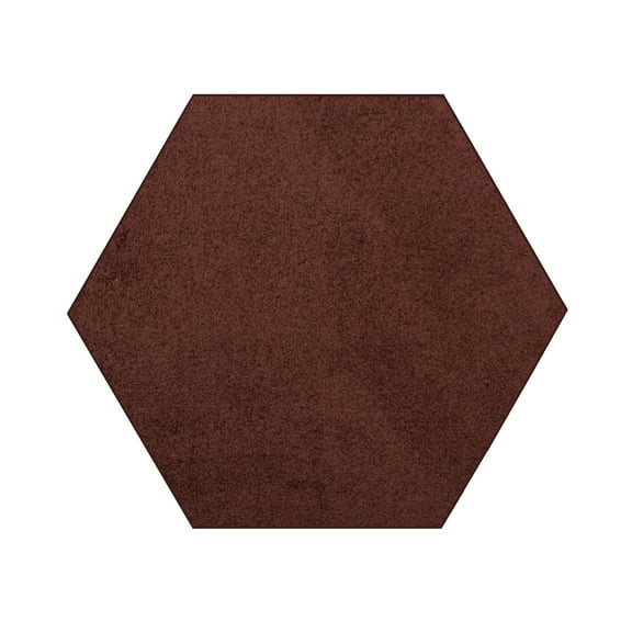 Furnishmyplace Modern Plush Solid Color Rug - Pet Friendly, Made in USA, Chocolate Area Rugs 2' Hexagon