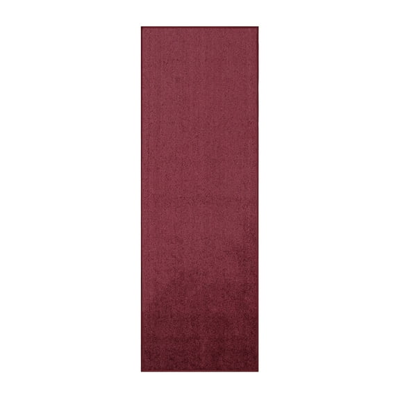 Furnishmyplace Modern Plush Solid Color Rug - Pet Friendly, Made in USA, Cranberry Area Rugs 3' x 14'