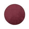thumbnail image 1 of Furnishmyplace Modern Plush Solid Color Rug - Pet Friendly, Made in USA, Cranberry Area Rugs 4' Round, 1 of 12