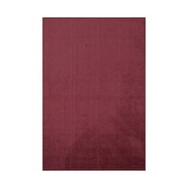 Furnishmyplace Modern Plush Solid Color Rug - Pet Friendly, Made in USA, Cranberry Area Rugs 6' x 7'