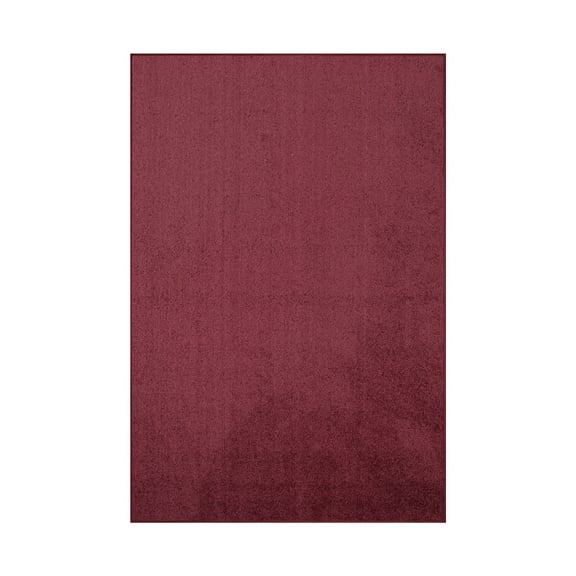 Furnishmyplace Modern Plush Solid Color Rug - Pet Friendly, Made in USA, Cranberry Area Rugs 7' x 16'