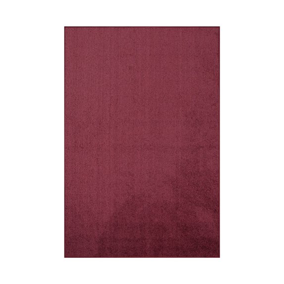 Furnishmyplace Modern Plush Solid Color Rug - Pet Friendly, Made in USA, Cranberry Area Rugs 9' x 18'