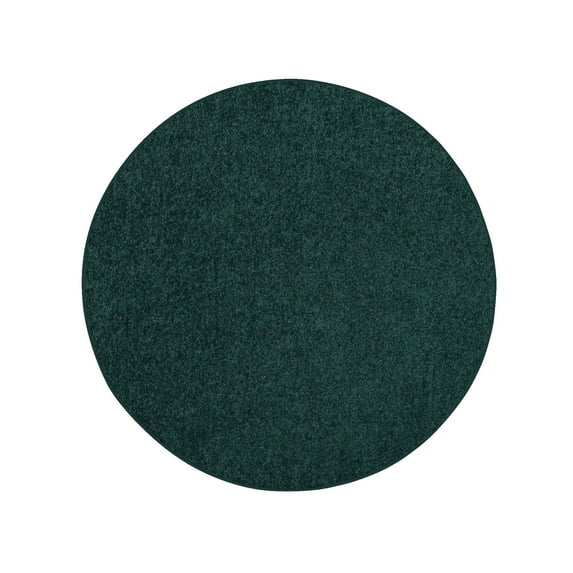 Furnishmyplace Modern Plush Solid Color Rug - Pet Friendly, Made in USA, Forest Green Area Rugs 12' Round