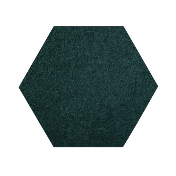 Furnishmyplace Modern Plush Solid Color Rug - Pet Friendly, Made in USA, Forest Green Area Rugs 3' Hexagon