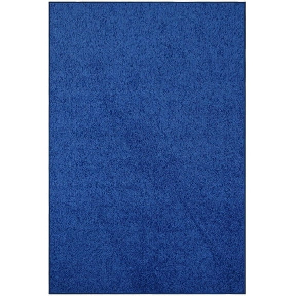 Furnishmyplace Modern Plush Solid Color Rug - Pet Friendly, Made in USA, Neon Blue Area Rugs 2' x 6'