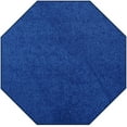 thumbnail image 1 of Furnishmyplace Modern Plush Solid Color Rug - Pet Friendly, Made in USA, Neon Blue Area Rugs 4' Octagon, 1 of 5