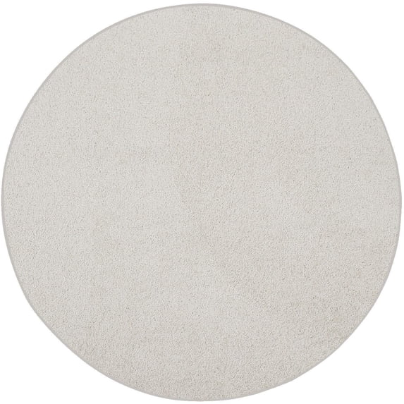 Furnishmyplace Modern Plush Solid Color Rug - Pet Friendly, Made in USA, Off White Area Rugs 11' Round