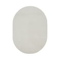 thumbnail image 1 of Furnishmyplace Modern Plush Solid Color Rug - Pet Friendly, Made in USA, Off White Area Rugs 12' x 15' Oval, 1 of 12