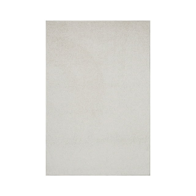Furnishmyplace Modern Plush Solid Color Rug - Pet Friendly, Made in USA, Off White Area Rugs 4' x 5'